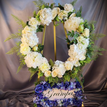 Large Cream Peony Wreath