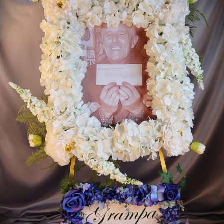 White Floral Photo Frame Tribute