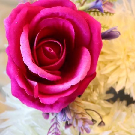 Fuchsia Rose Letter Corsage