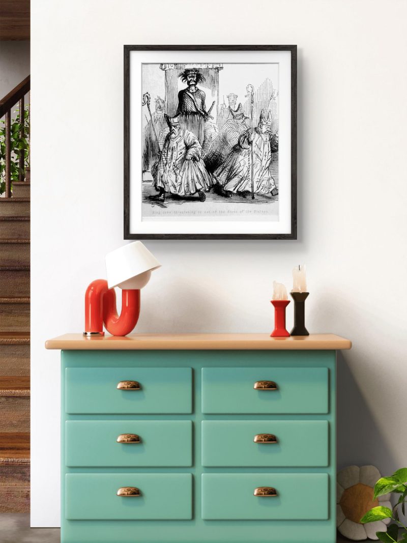 Historical Prints King John Annoyed