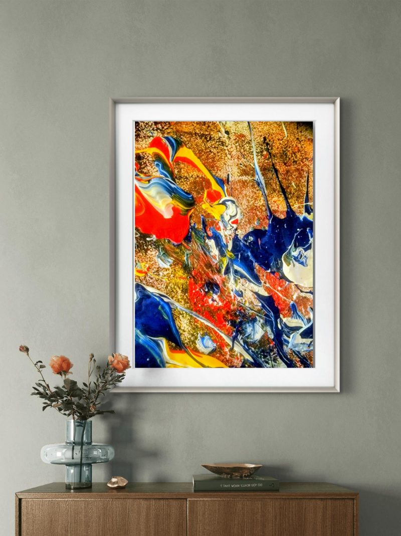 Abstract falling leaves