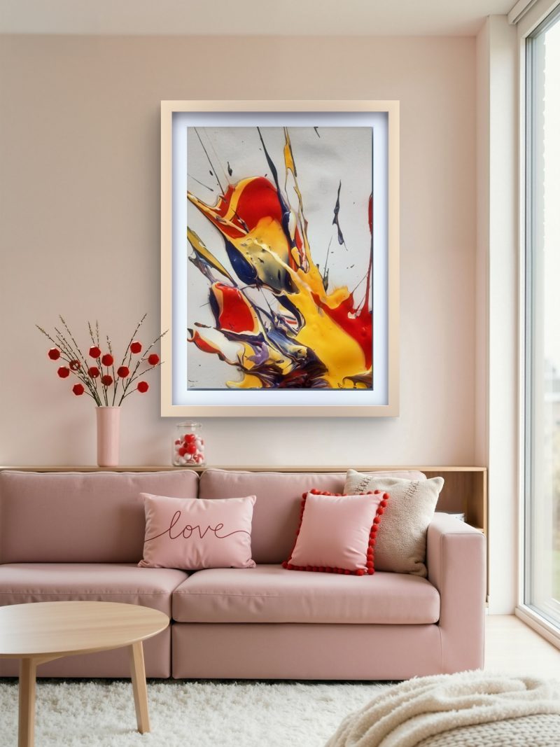 Abstract Yellow Flames