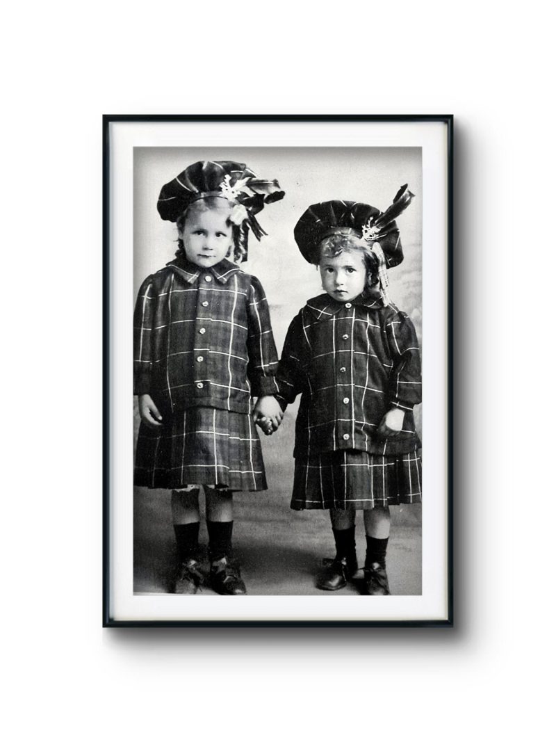Vintage Photographs Girls in Tartan Outfits