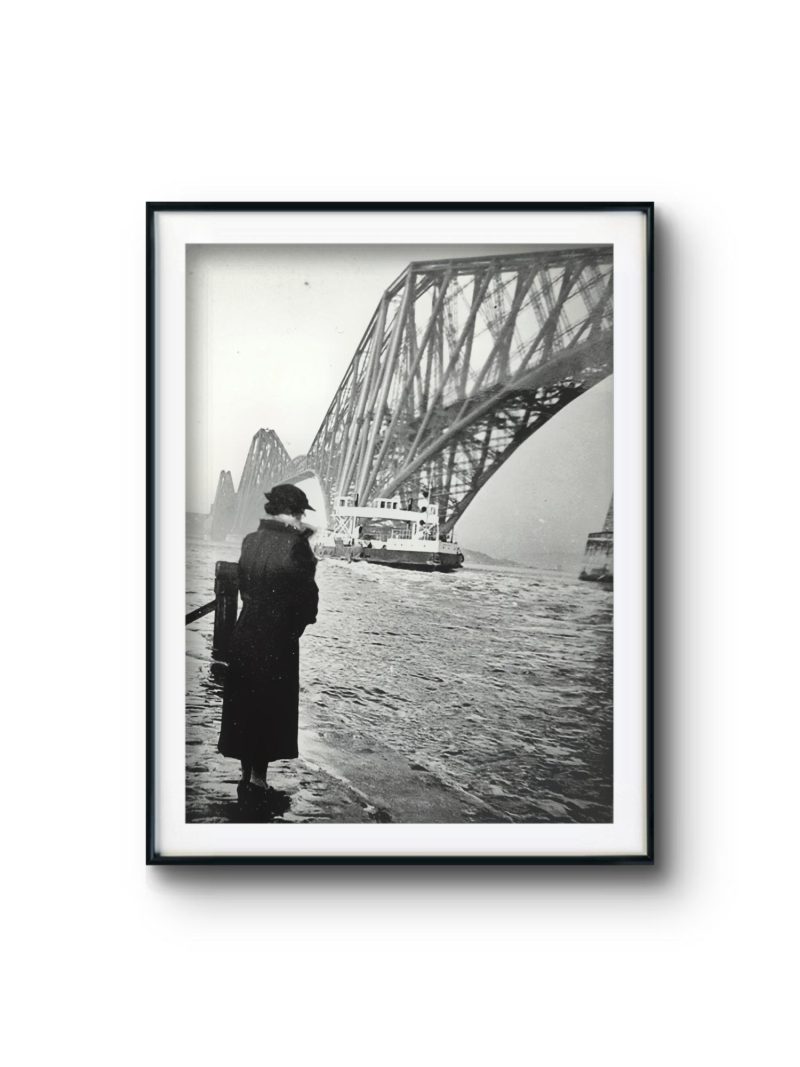 Vintage Photographs Waiting for the Forth Bridge Ferry.