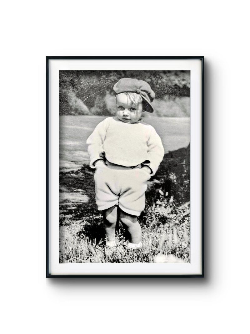 Vintage Photographs Wee Cute Boy in Shorts