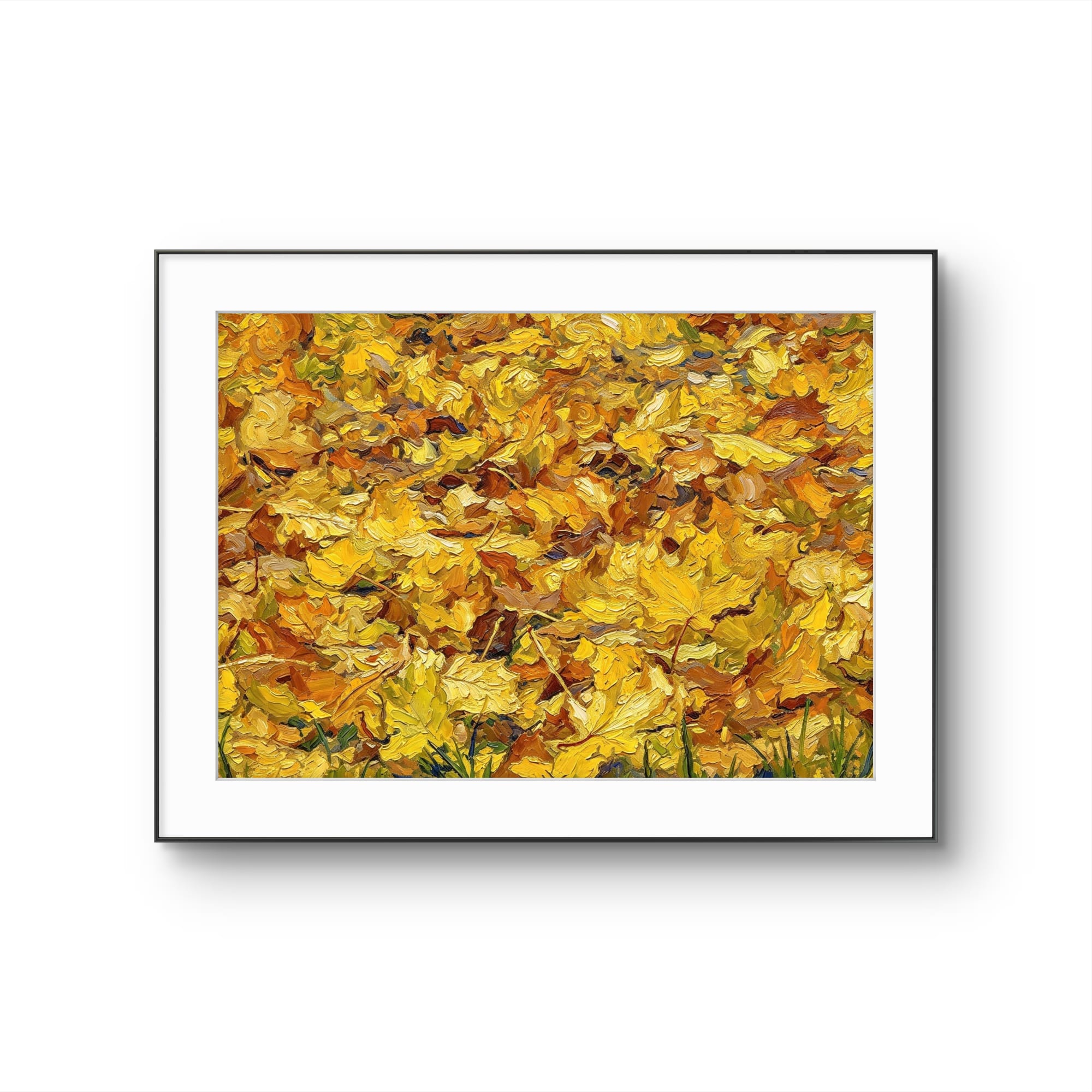 Abstract Art Autumn Leaves (landscape) - Myriad Art Prints