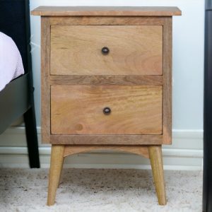 Nordic Style Bedside Table With 2 Drawers
