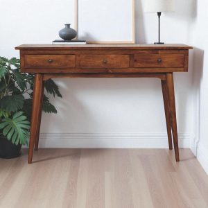 Large 3 Drawer Chestnut Console