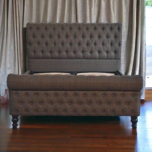 Multi Tweed Kingsize Bed