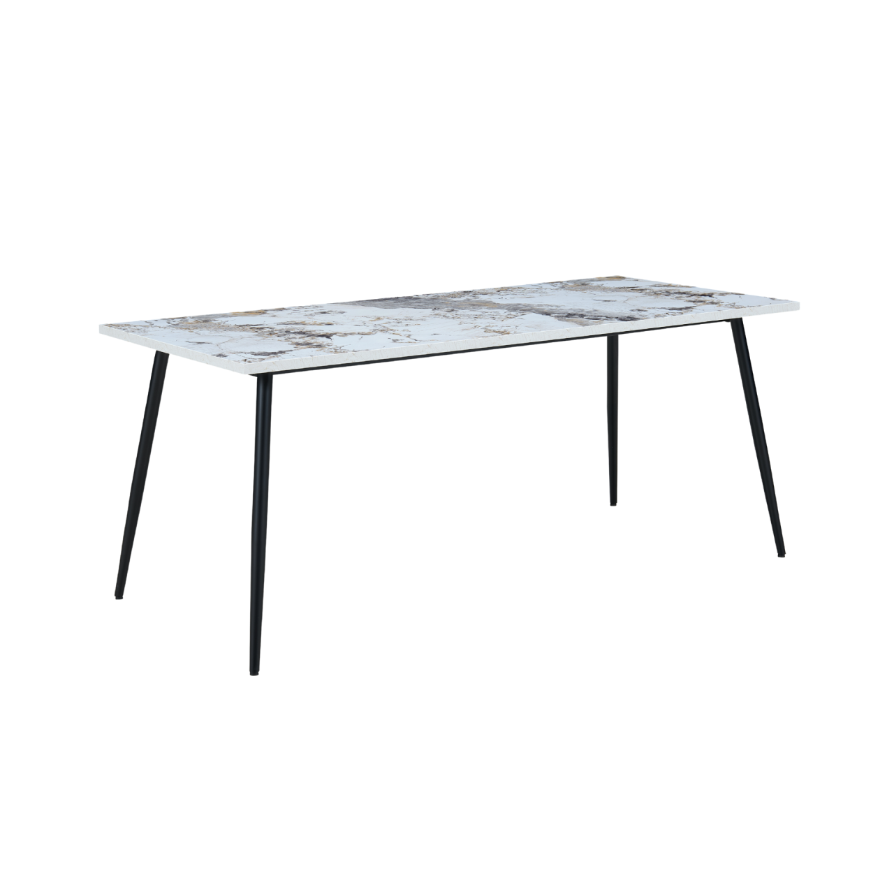 Horizon Pandora Marble Effect Large Rectangular Dining Table - Image 2
