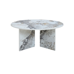Aura Pandora Marble Effect Round Coffee Table