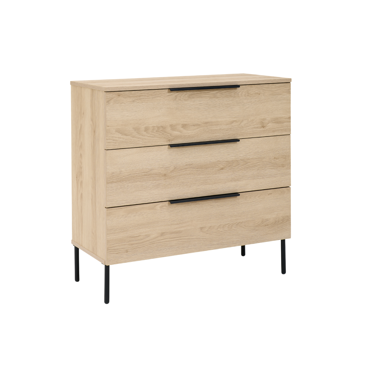 Luna Oak 3 Drawer Chest - Image 2