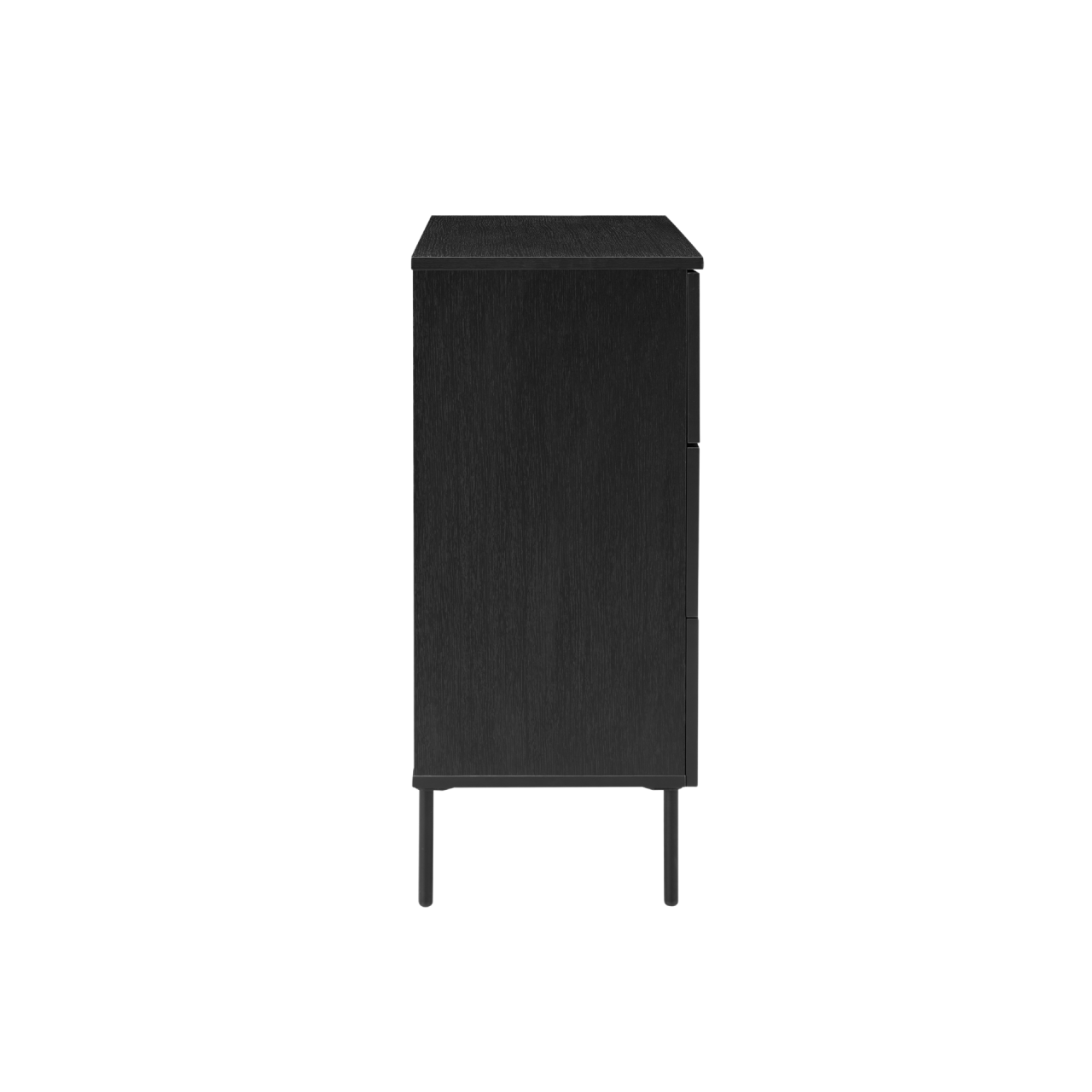 Luna Black 3 Drawer Chest - Image 3