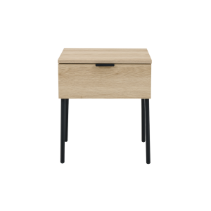 Luna Oak One Drawer Bedside Table