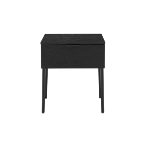 Luna Black One Drawer Bedside Table