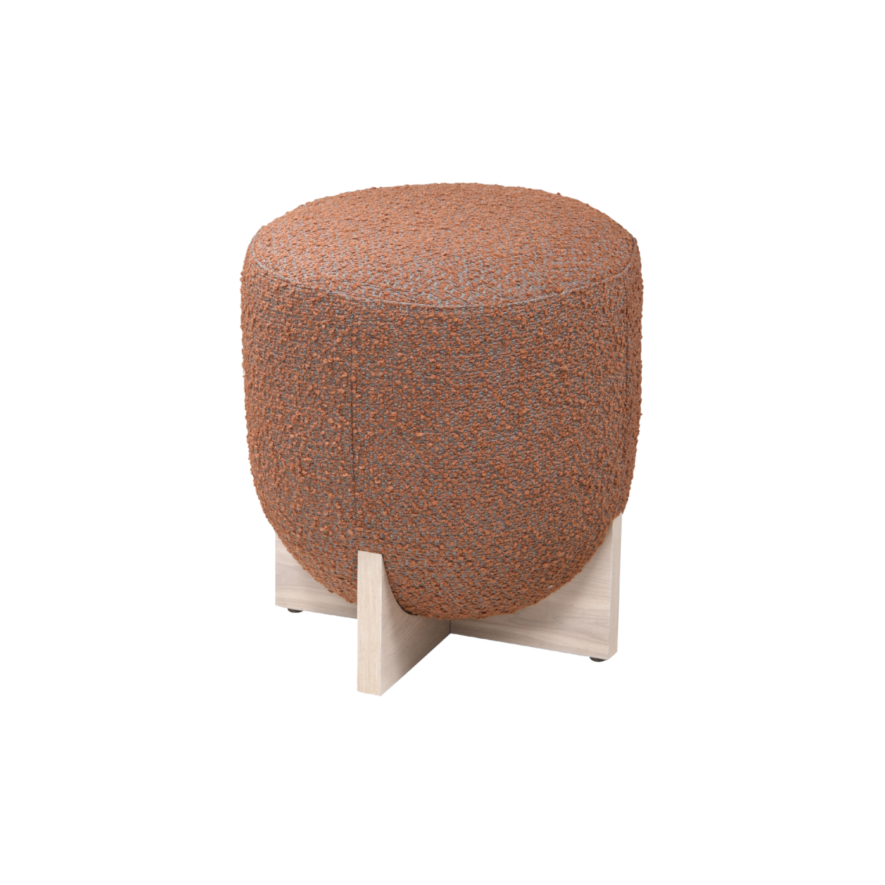 Whisper Burnt Orange & White Wash Stool - Image 2