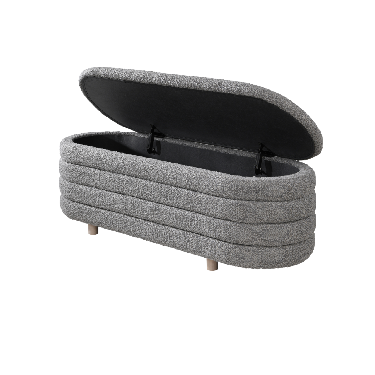Ripple Dove Storage Oval Ottoman - Image 4