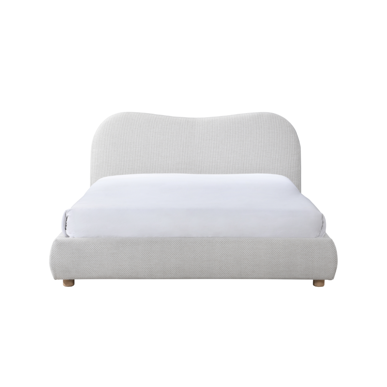 Wave Kingsize Bed in Natural Weave