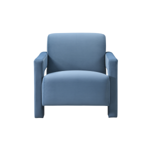 Apex Blue Velvet Angular Armchair