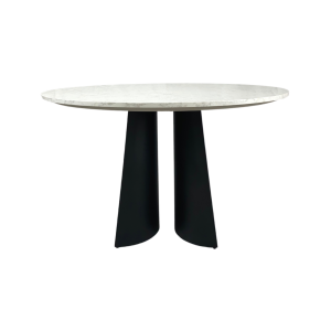 Rosemary Black & White Marble Round Dining Table