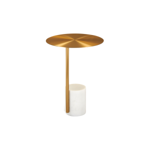 Violet Gold & White Marble Lamp Table