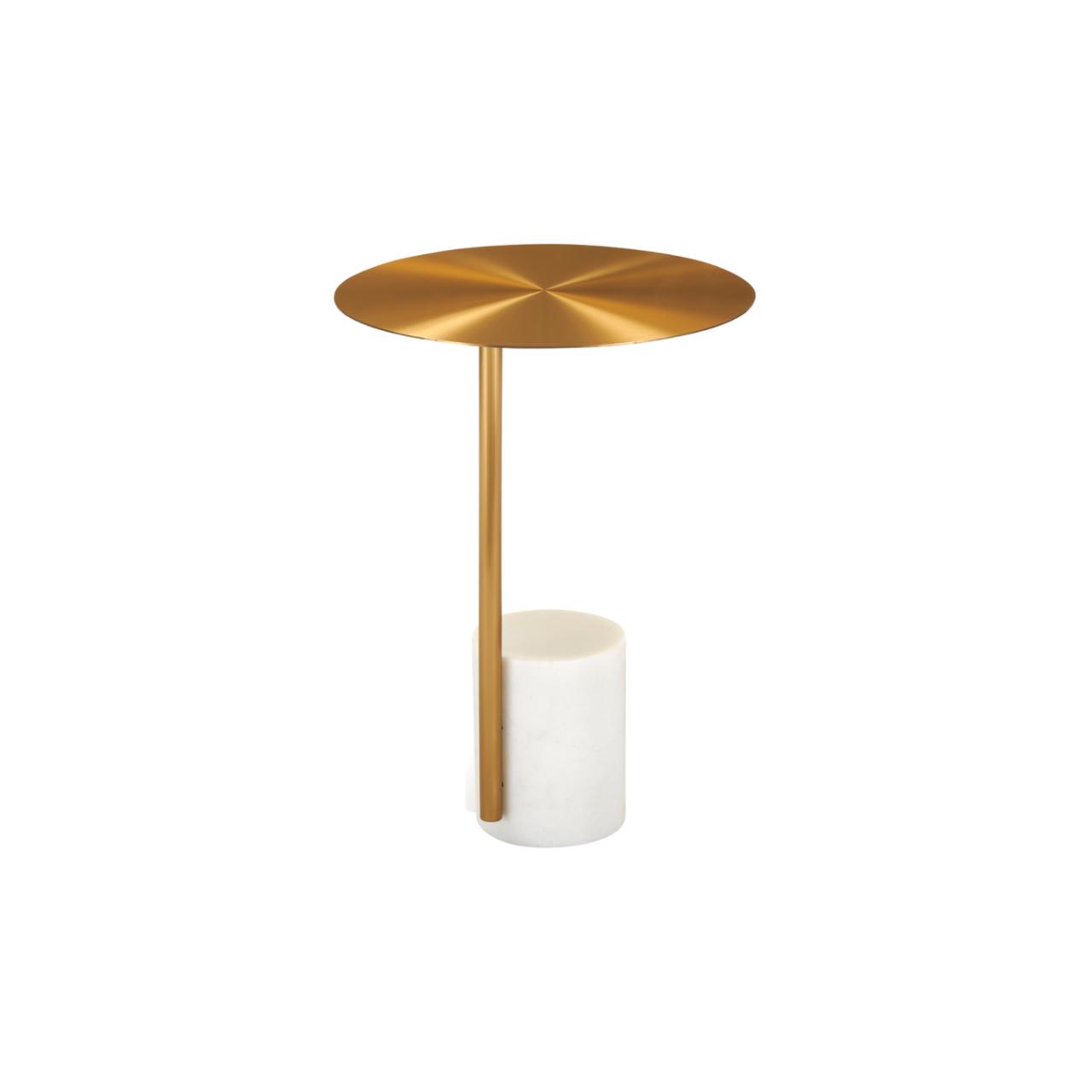 Violet Gold & White Marble Lamp Table