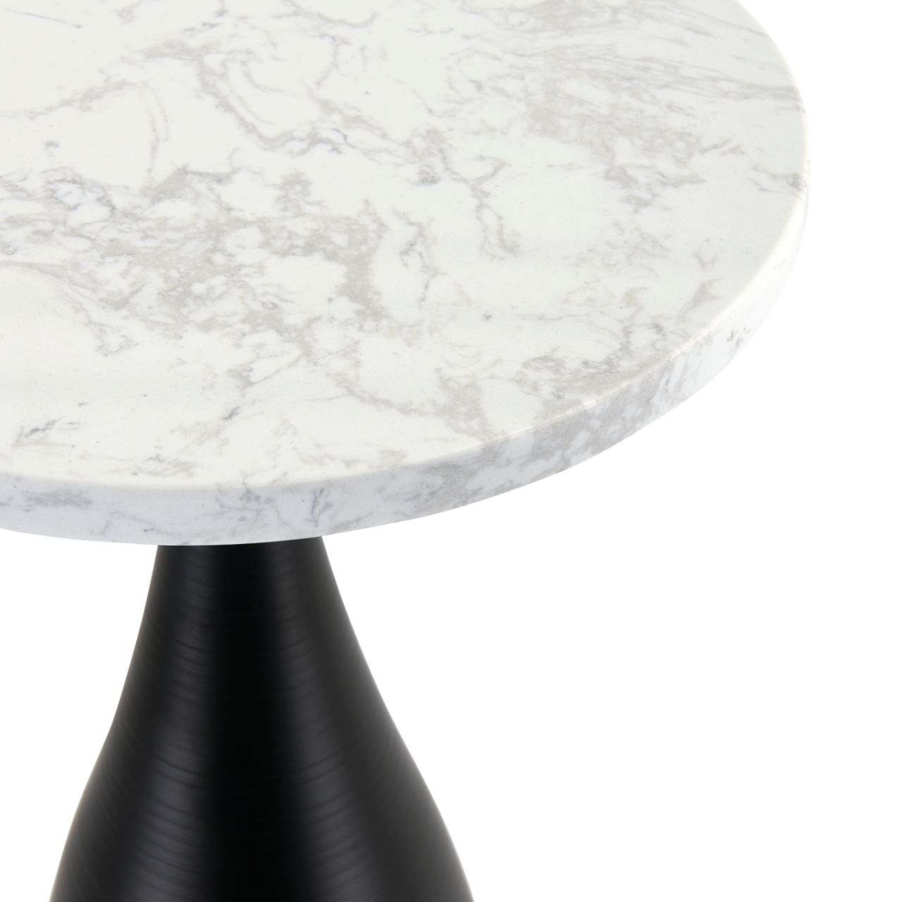 Hazel Black & White Marble Lamp Table - Image 4