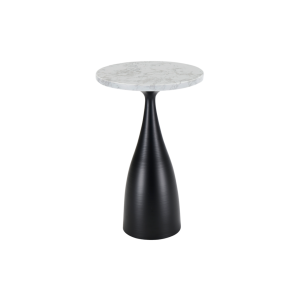Hazel Black & White Marble Lamp Table