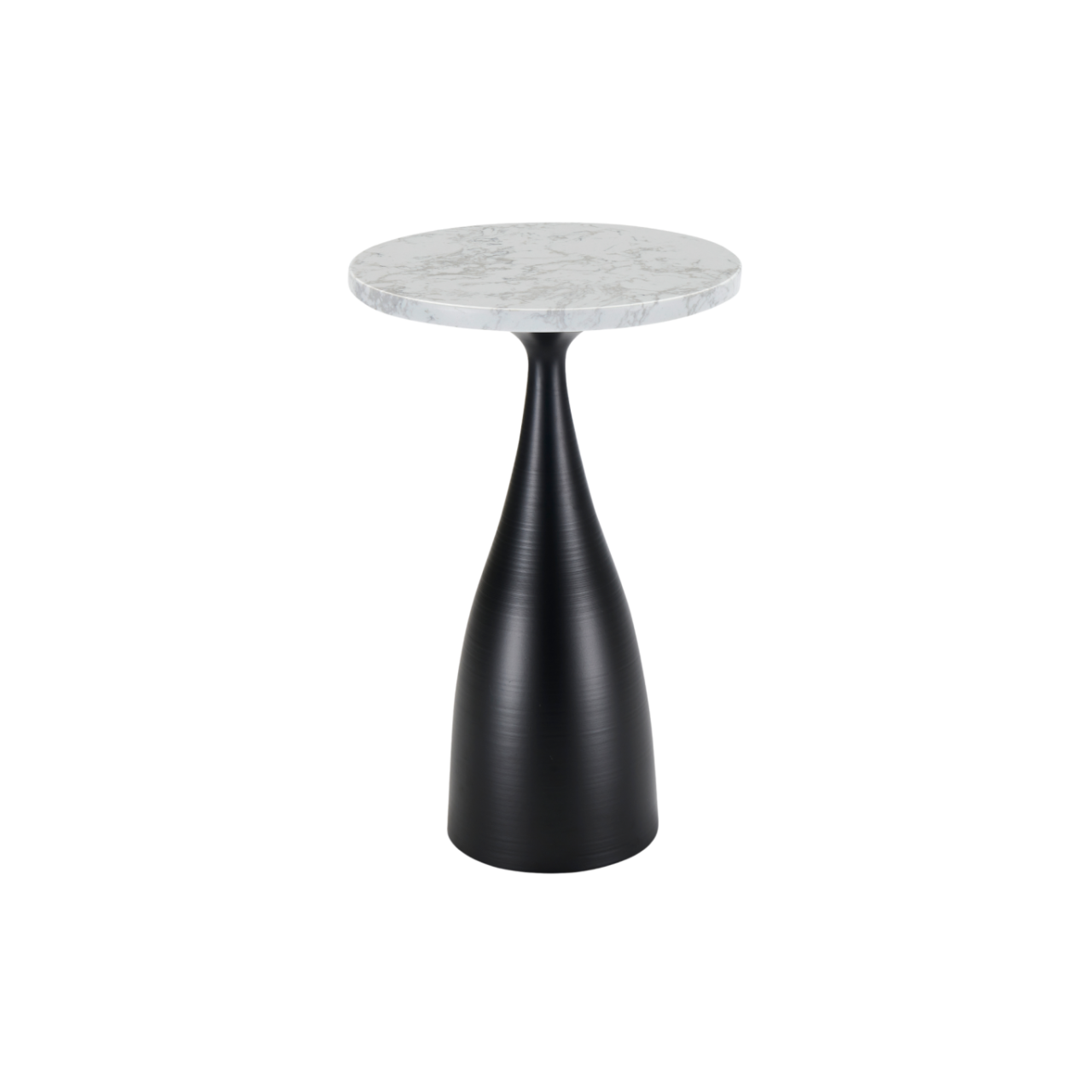 Hazel Black & White Marble Lamp Table