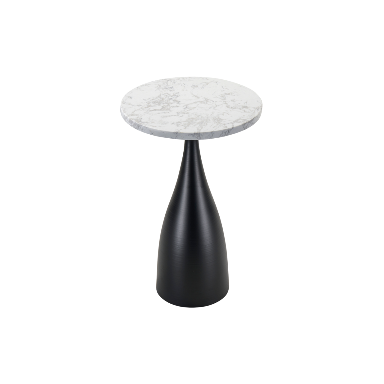 Hazel Black & White Marble Lamp Table - Image 2