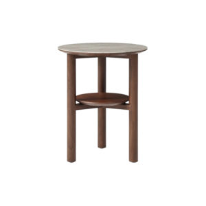 Willow Timber Tobacco Lamp Table with Shelf