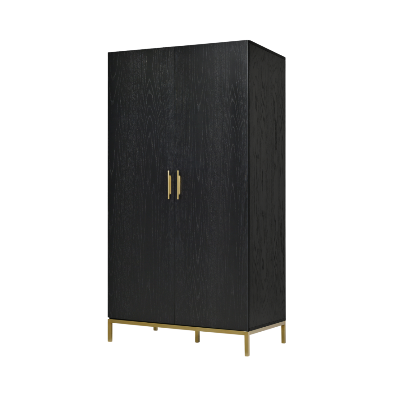 Tulip Black Stained Oak Wardrobe - Image 2
