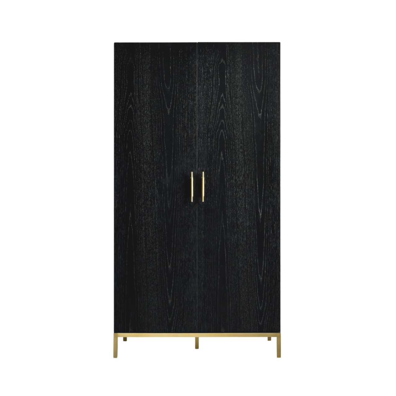 Tulip Black Stained Oak Wardrobe