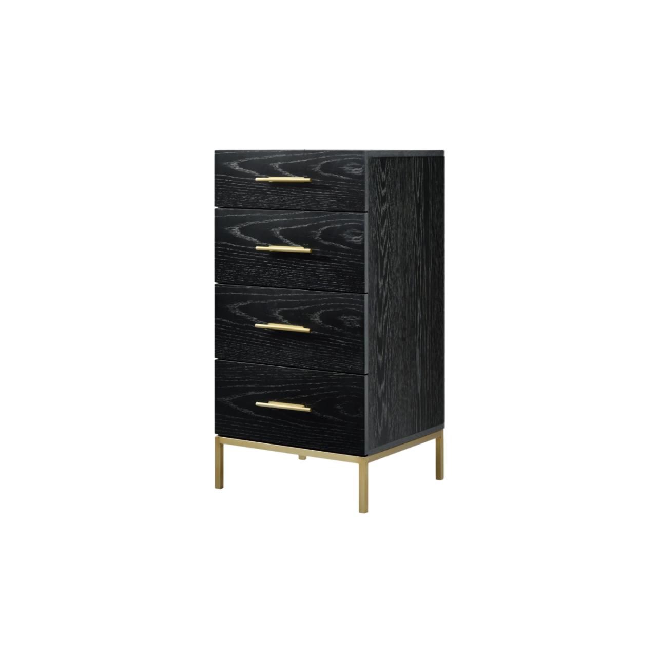 Tulip Black Stained Oak Tall Boy - Image 2