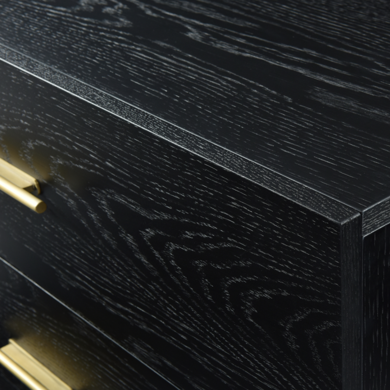 Tulip Black Stained Oak 3 Drawer Chest - Image 4