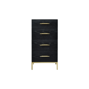 Tulip Black Stained Oak Tall Boy