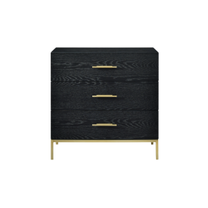 Tulip Black Stained Oak 3 Drawer Chest