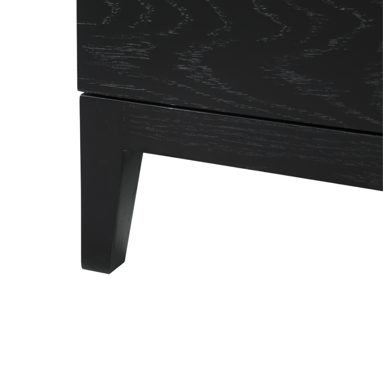 Orchid Black Stained Oak 3 Drawer Chest - Marble Top - Image 5