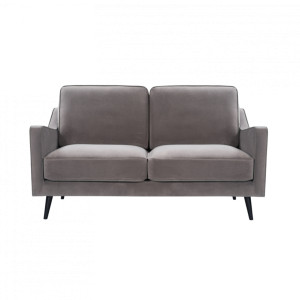 Daffy Stone Grey Velvet 2 Seat Sofa