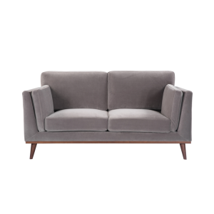 Mickey Stone Grey Velvet 2 seat Sofa