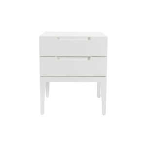 Orchid White 2 Drawer Bedside Table