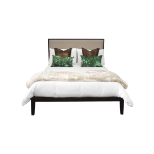 Orchid Beige/Black Stained Oak Double Bed