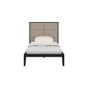 Orchid Beige/Black Stained Oak Single Bed