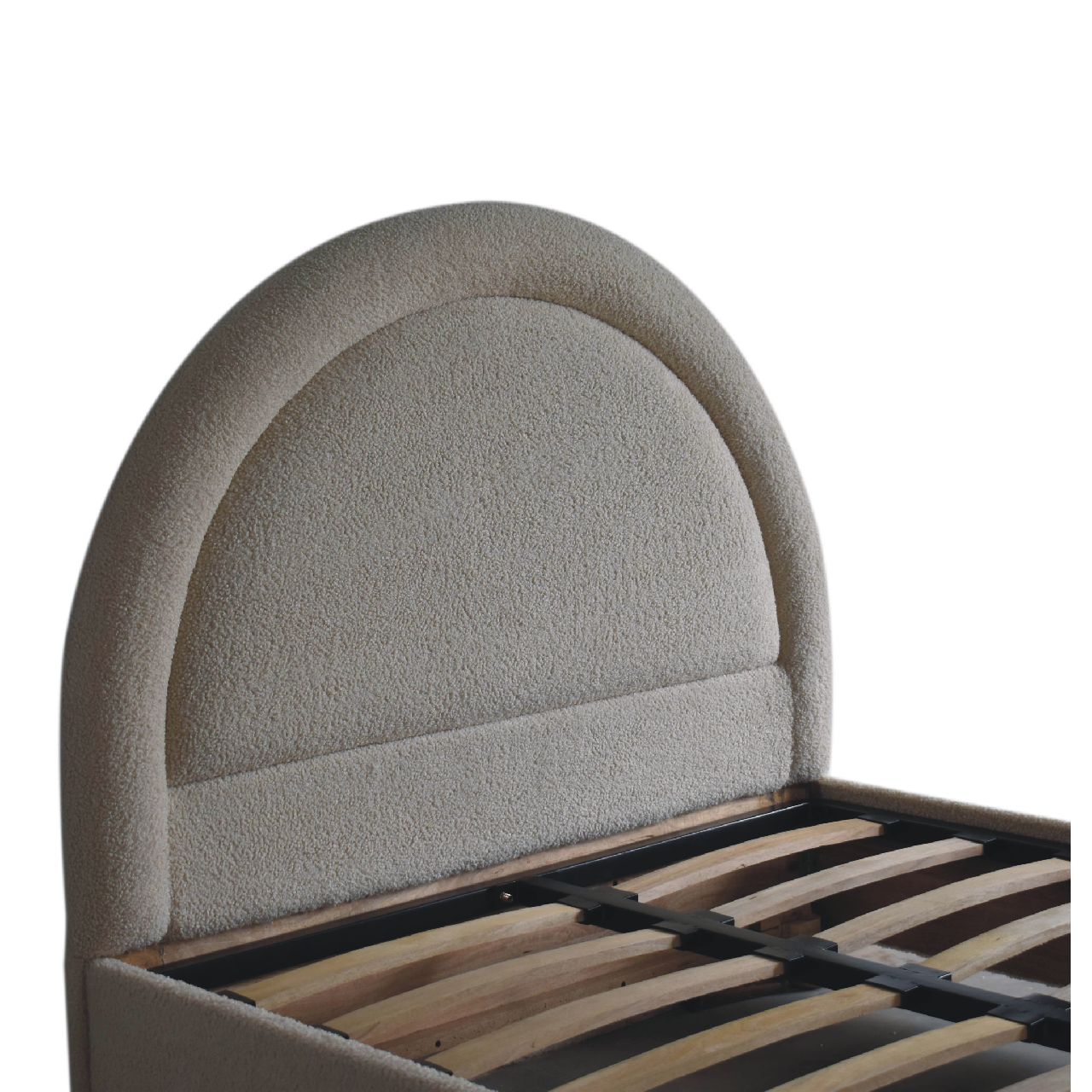 Cream Boucle Double Bed - Image 5