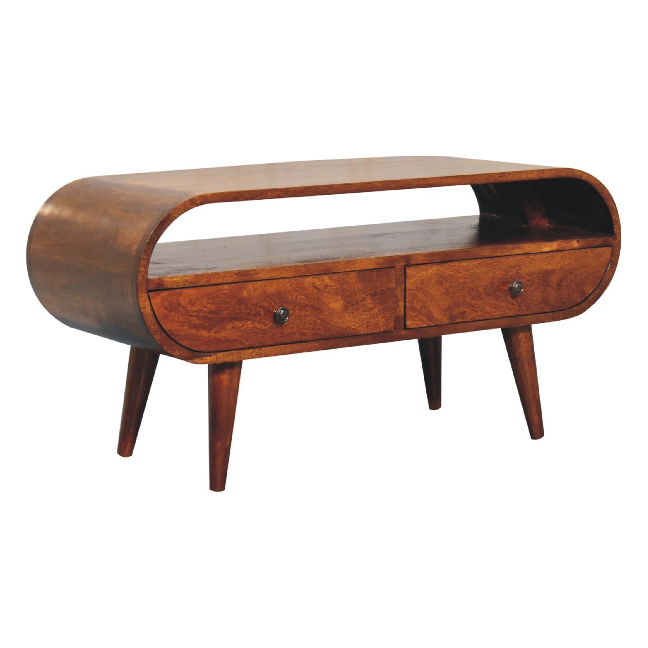 Chestnut Circular TV Stand - Image 3