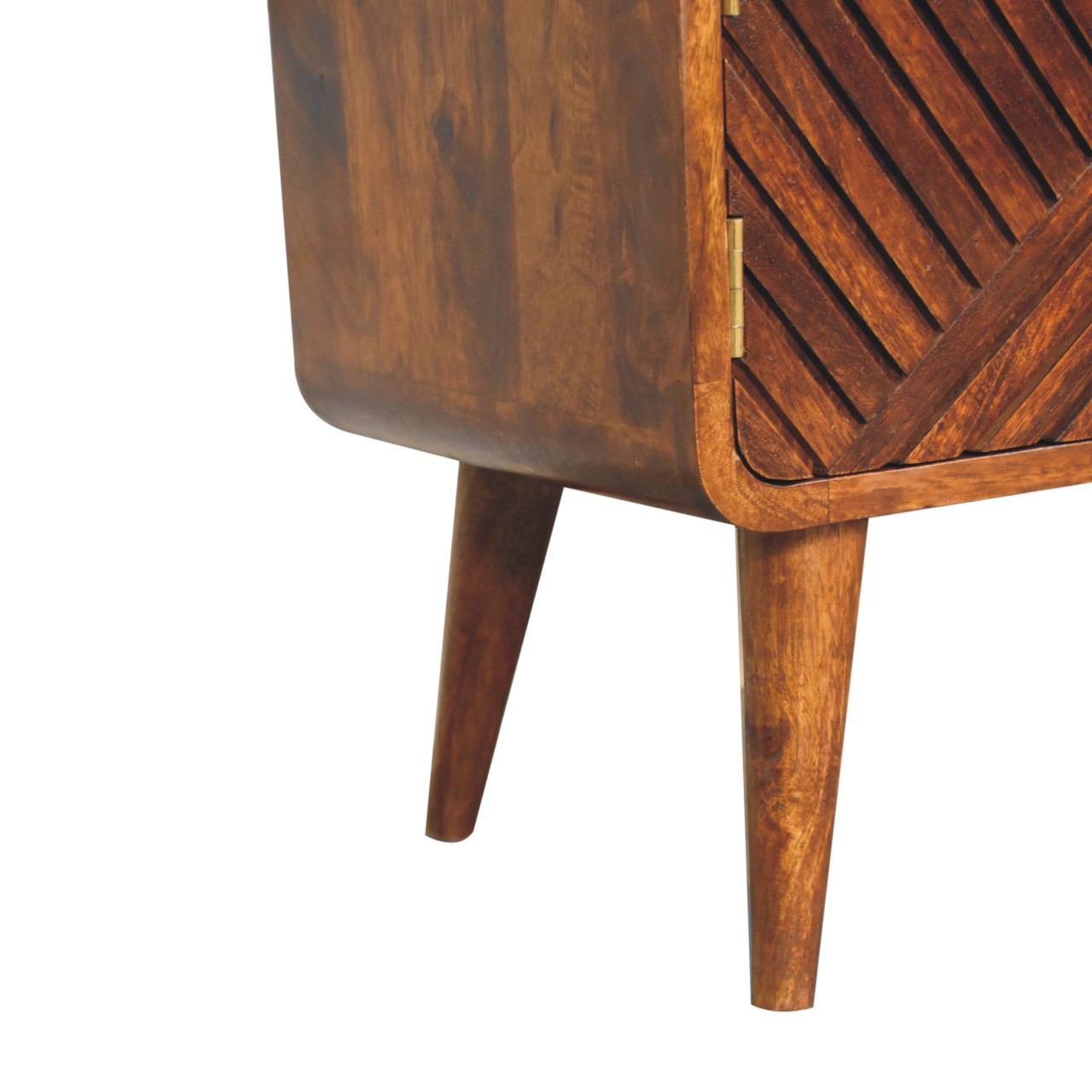 Boucle Carved Chestnut Telephone Table - Image 7