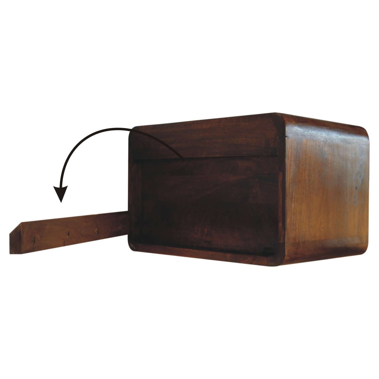 Chestnut Wall Mounted Open Woven Bedside - Image 10