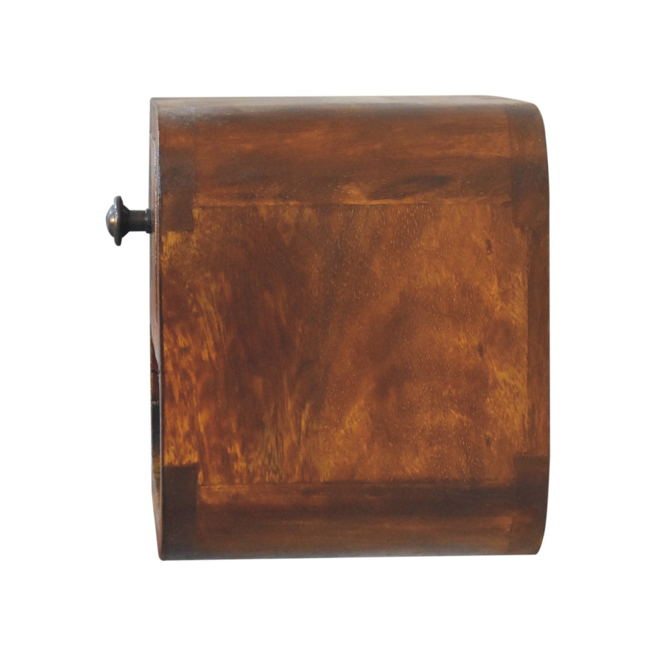 Extra Mini Curved Chestnut Bedside with Open Slot - Image 8