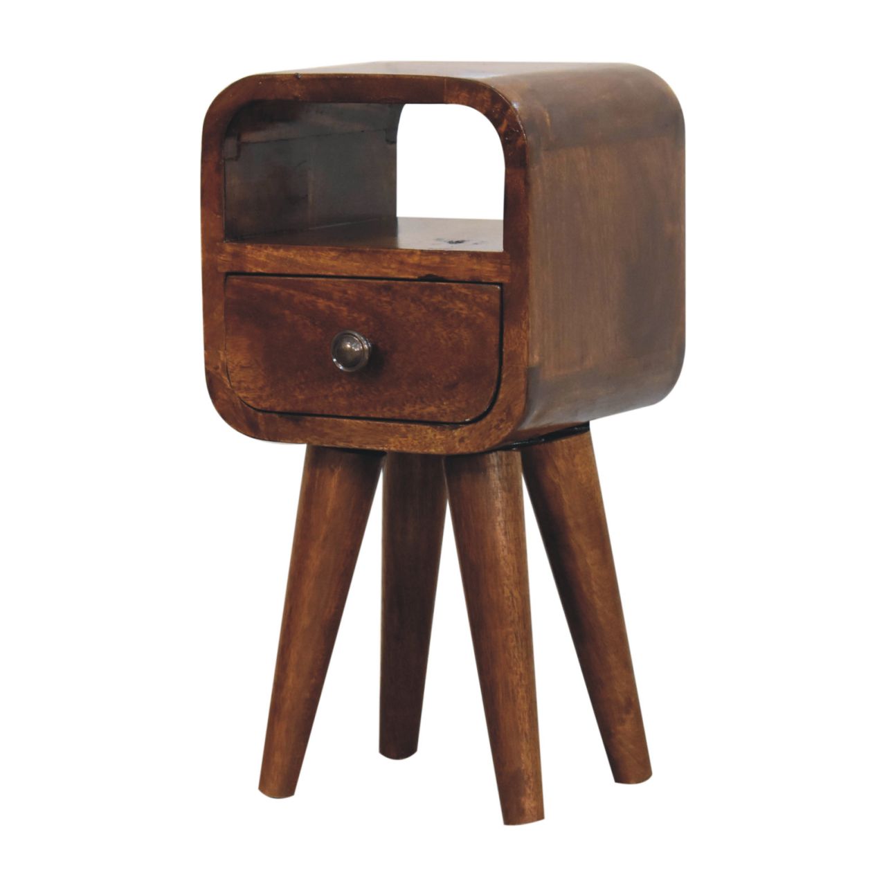 Extra Mini Chestnut Curve Open Slot Bedside - Image 2