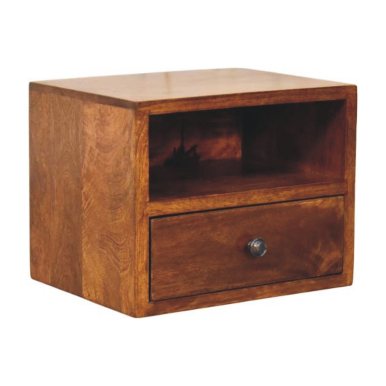 Solis 1-Drawer Chestnut Wall Mounted Nightstand - Image 3